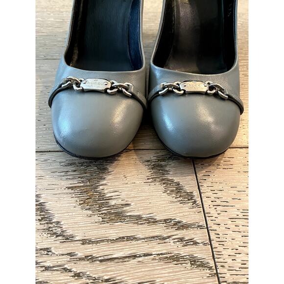 Gucci Vintage Nameplate Heels Womens Size 37.5 - Picture 7 of 10